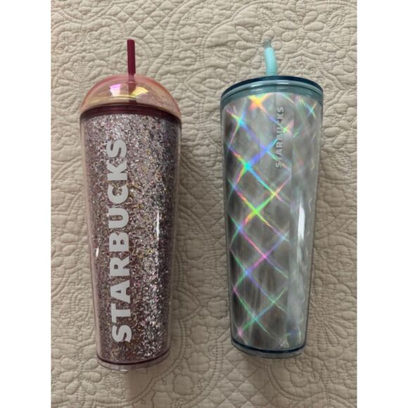 NWOT Starbucks limited edition Holiday 2024 2 tumblers with straws. - Picture 1 of 3